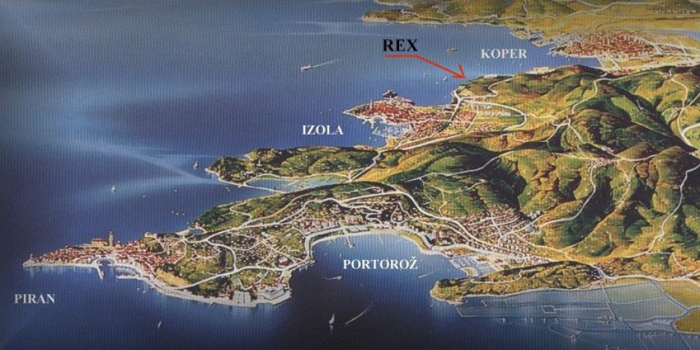 Karte des Landes am Meer mit Städten und Straßen